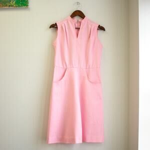 Vintage 80s  Pink Sleeveless Dress Size Medium